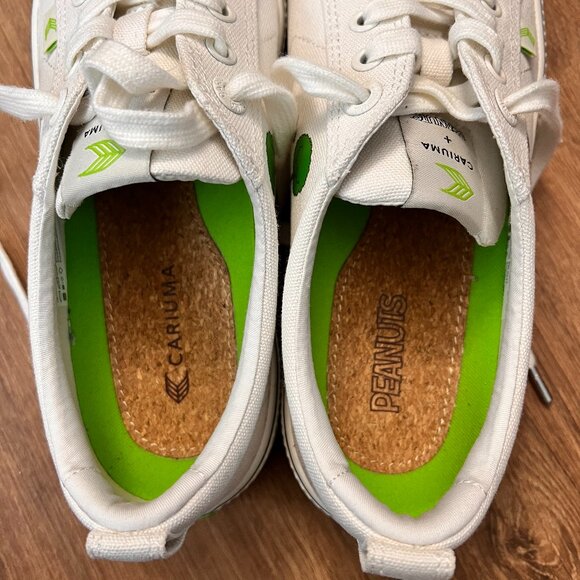 Cariuma X Peanuts Canvas Sneaker Earth Day Special Edition Sz 8 - Picture 3 of 15